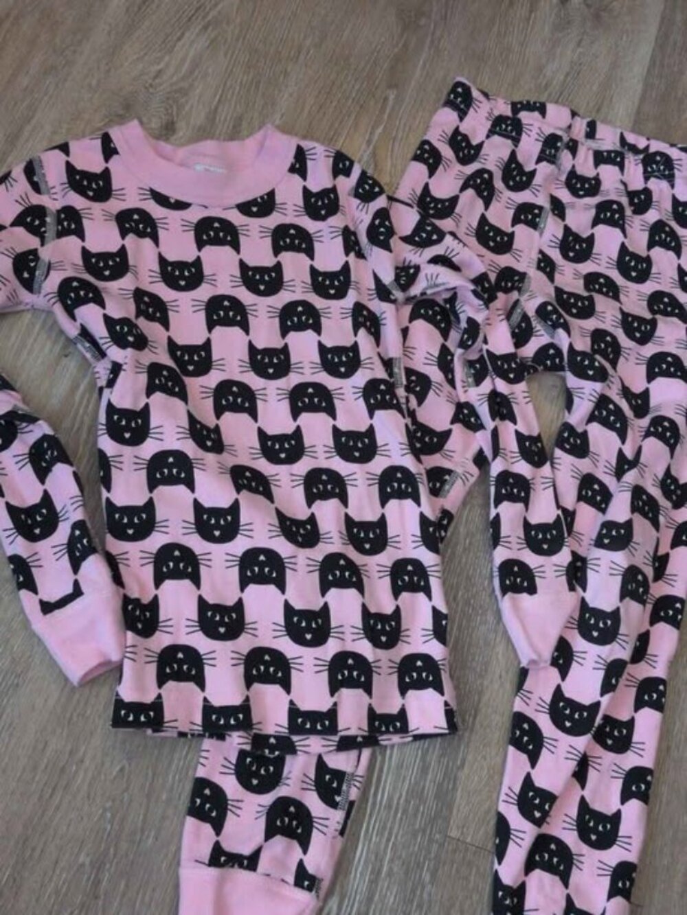 Hanna Andersson Cat Print Pajamas size 6/7 - Picture 5 of 5